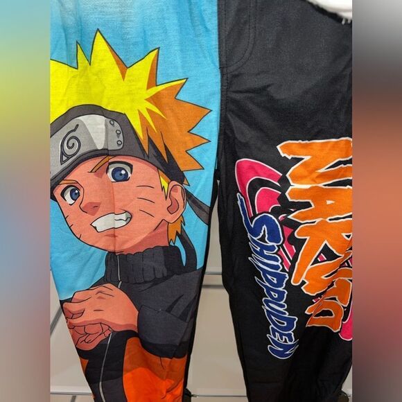 Naruto Character Shippuden Series Logo Men's Pajama Lounge Pants Size M NWT - Picture 4 of 7